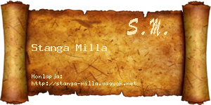 Stanga Milla névjegykártya